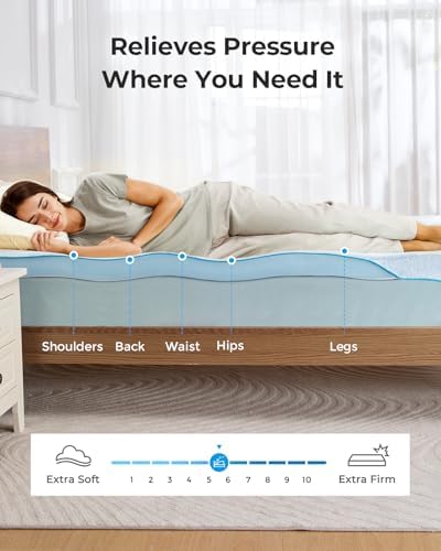 PERLECARE Firm Mattress Topper Full 3 Inch Cooling Memory Foam
