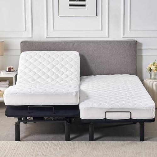 Kingnex Waterproof Quilted Split King Mattress Protector Pad