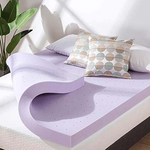 Mellow 4 Inch Ventilated Memory Foam Mattress Topper Queen 1