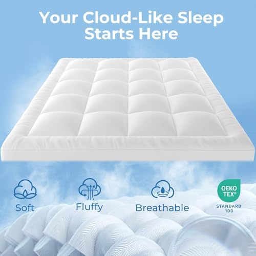 YUGYVOB Queen Mattress Topper - 600GSM Cooling Breathable Pad with Down Alternative