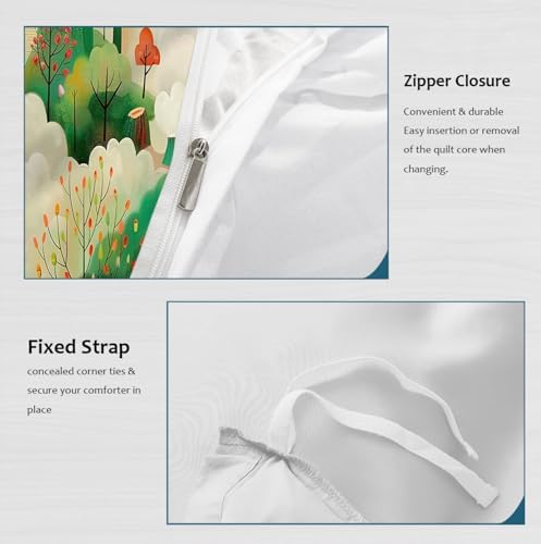 HOBBOY Anime Landscape Duvet Cover Set 3 Pieces Twin XL