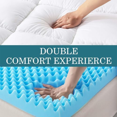 WhatsBedding Memory Foam Mattress Topper 5 Inch Comfort Cloud