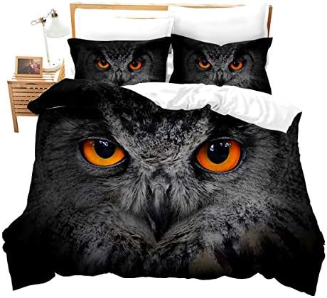 Feelyou Boys 3D Owl Duvet Cover Set Queen