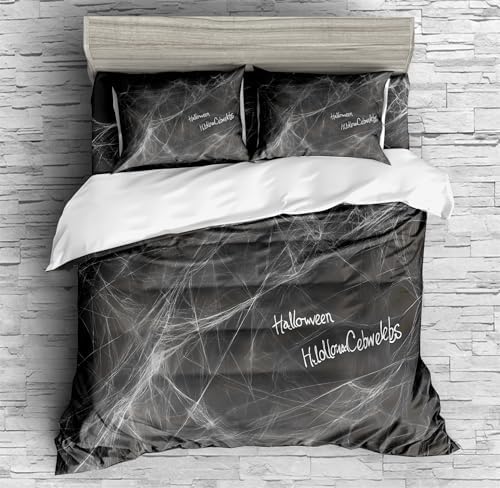 REALIN Halloween Spider Duvet Cover Set for Kids
