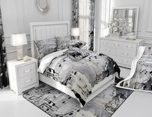 Feelyou Music Duvet Cover Queen Size with Zipper