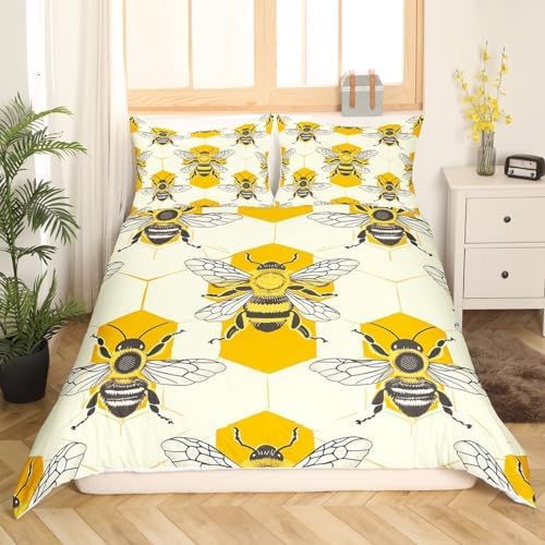 Feelyou Animal Bee Duvet Cover Set Twin Size 3D Print