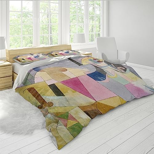 HOBBOY Cute Geometric Duvet Cover Set with Zipper Closure Twin XL