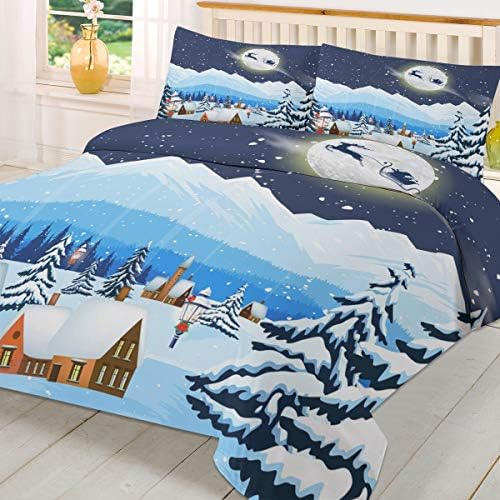 LooPoP Christmas Duvet Cover Set California King 3pcs