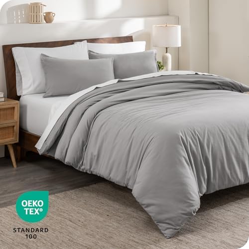 Bare Home Flannel Duvet Cover Set - TwinTwin XL Light Grey