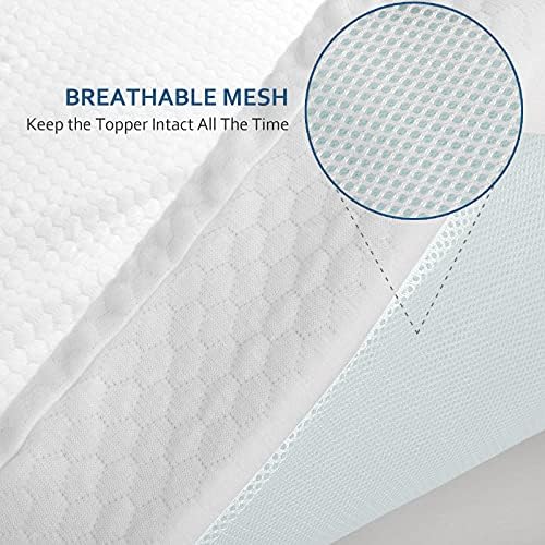 Moonsea Bamboo Viscose Mattress Topper Cover for Queen Size