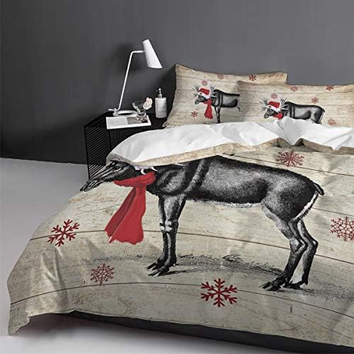LooPoP Christmas Comforter Set California King 3 Piece