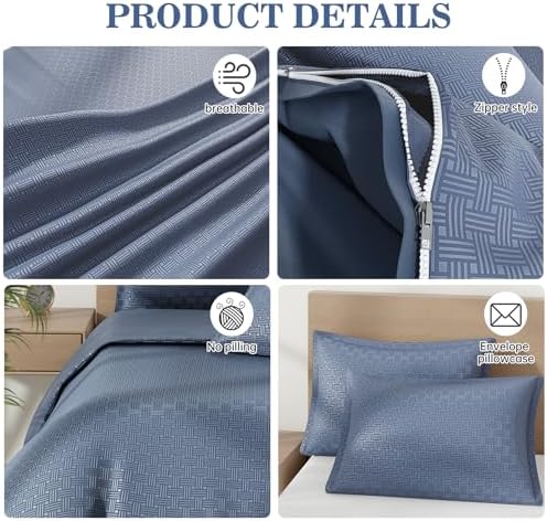 PAJEO King Size Duvet Cover Set 3 Pieces