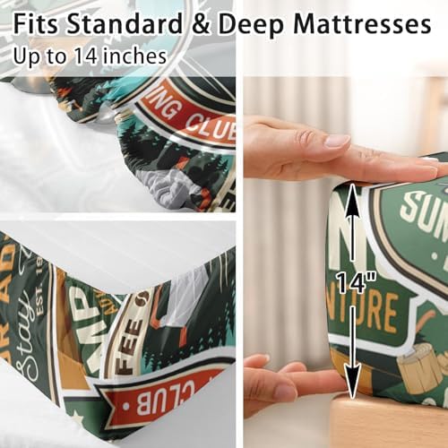 Pamnest Twin Bed Sheet Sets with Bear Design