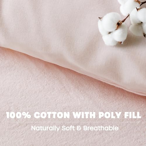 Twin Comforter Set with Pom Poms for Kids