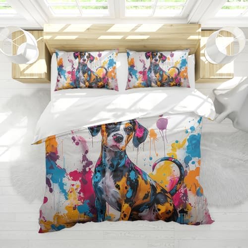 HOBBOY Dog Duvet Cover Set 3pc Twin XL