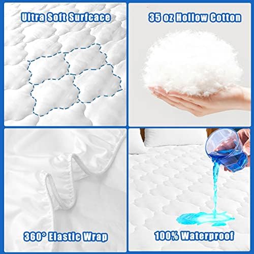 JamRest Waterproof Mattress Protector Twin XL 6-21 Deep Pocket