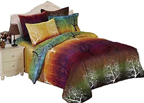 Swanson Beddings Rainbow Tree Duvet Cover Set 7pc