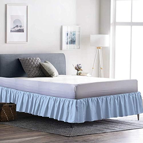 Neem Linen Ruffle Gathered Bed Skirt Queen 6 Inch Drop 1