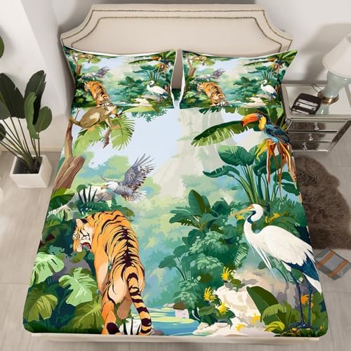 Castle Fairy Tiger Animal Bed Sheet Set 4 Piece 1