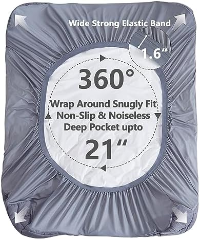 Elven Home Queen Waterproof Mattress Pad