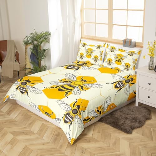 Feelyou Animal Bee Duvet Cover Set Twin Size 3D Print