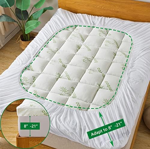 NALUKA Bamboo Viscose Mattress Topper King Size 1