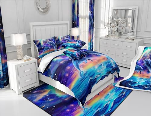 Homewish Dolphin Duvet Cover Set Queen Size