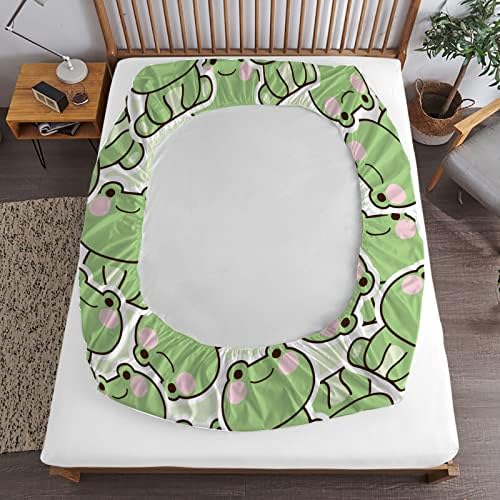 MUSOLEI Cartoon Frog Fitted Sheet Set Twin