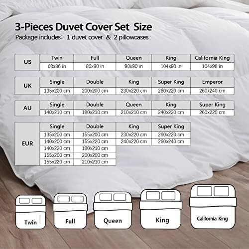 HOBBOY Cartoon Kids Duvet Cover Set with Little Mermaid Pattern