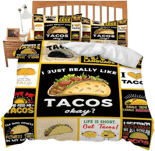 Taco Lover Bedding Set - Soft Duvet Cover with Pillowcases