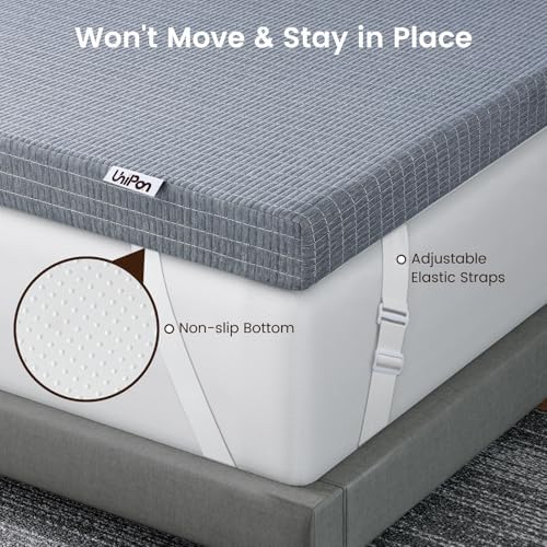 UniPon 4 Inch Firm Memory Foam Mattress Topper Twin Size