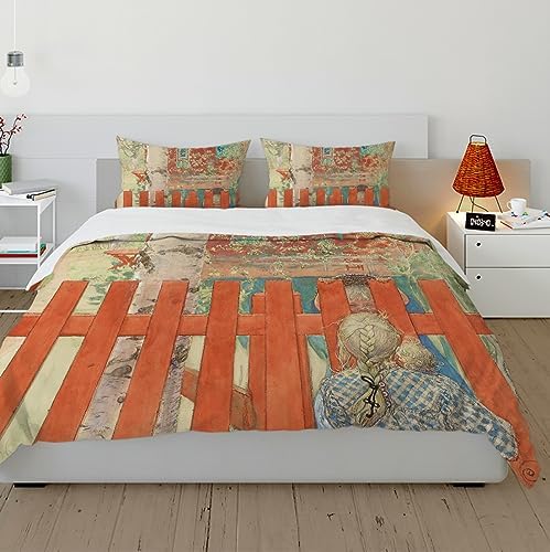 RIVINE Kids Duvet Cover Set 3 Pieces with 4 Ties Twin XL
