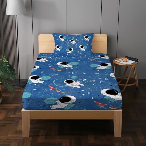 NiuOne Astronaut Galaxy Twin Sheet Set