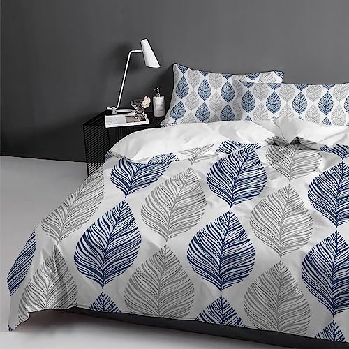 LooPoP Duvet Cover Set Leaf Geometric 3 Piece California King