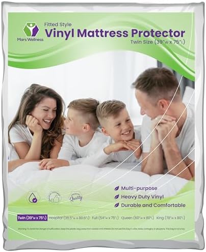 Mars Wellness Waterproof Vinyl Mattress Protector - Twin Size