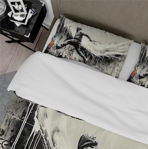 HOBBOY Hip Hop Graffiti Duvet Cover Set 3pc Twin XL