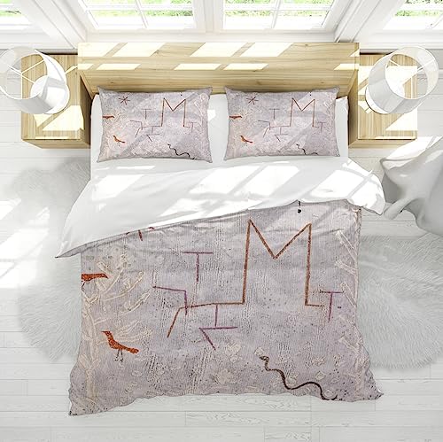 HOBBOY 3pc Bedding Set Twin XL Paul Klee Duvet Cover