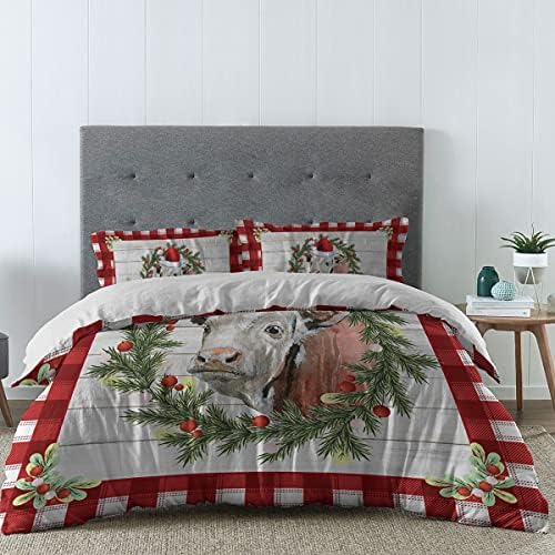LooPoP Christmas Duvet Cover Set California King 3 Piece