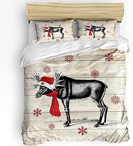 LooPoP Christmas Comforter Set California King 3 Piece