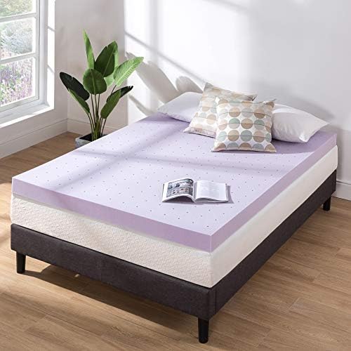 Mellow 4 Inch Ventilated Memory Foam Mattress Topper Queen 1