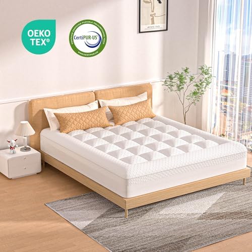 AprLeaf 3 Inch Dual Layer Mattress Topper Twin Size