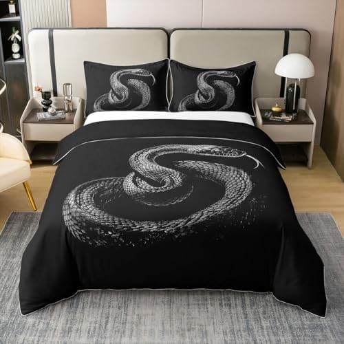 Feelyou 3D Snake Cotton Duvet Cover Set Queen Size