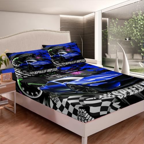 Feelyou Kids Race Car Bedding Set Twin
