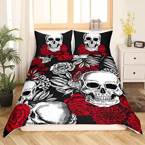 Feelyou Skull Print Duvet Cover Set King Size