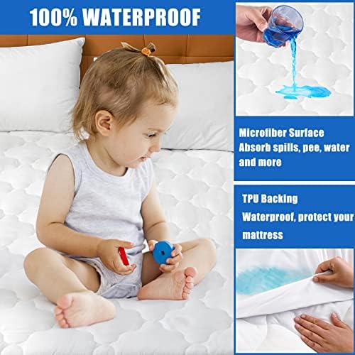 JamRest Waterproof Mattress Protector Twin XL 6-21 Deep Pocket
