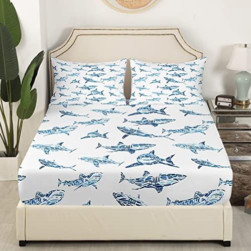 Erosebridal Shark Bed Set Twin Size Ocean Life 1