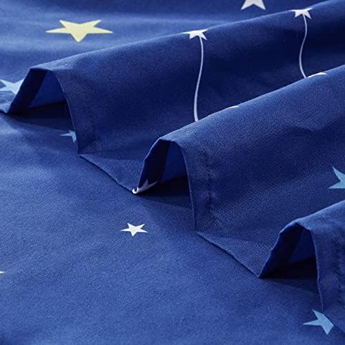 Homiest 4pcs Constellation Microfiber Sheet Set Navy Blue 1