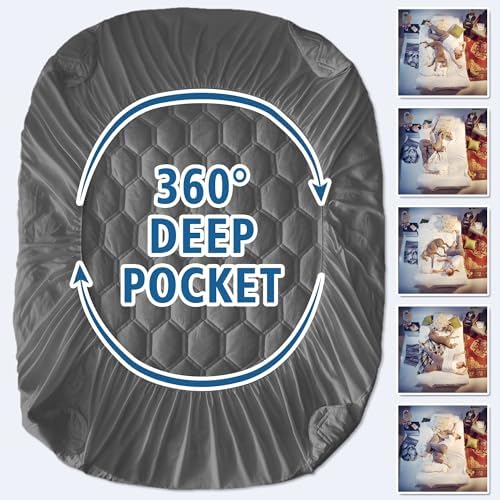 Lunsing Queen Mattress Protector - Waterproof Breathable Soft Cover