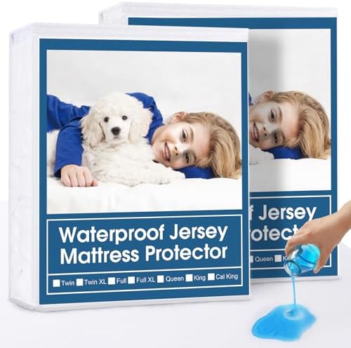 2 Pack Twin Mattress Protector Waterproof Noiseless