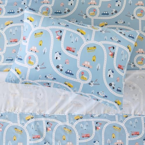 Vinogusto Twin Car Town 3-Piece Bedding Set